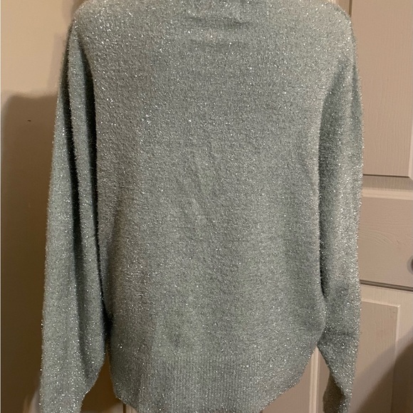 Old Navy Seafoam Green Sparkle Sweater L - Picture 2 of 3